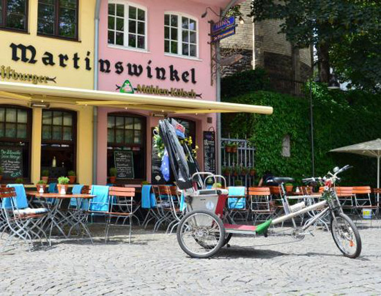 Brewery ride by rickshaw through Cologne
