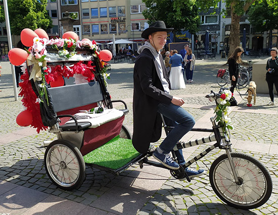 Rikolonia - Wedding Ride - Rickshaw Cologne